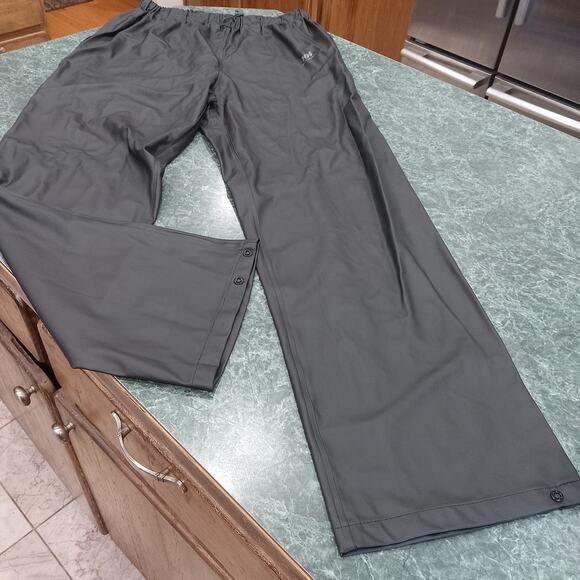 Helly Hansen Black Rain Pants Men's Large Regular Black Waterproof Windproof - Picture 1 of 13